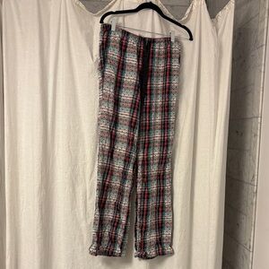 Victoria's Secret Women’s Plaid Lounge Pants in Black, Green, Red & White